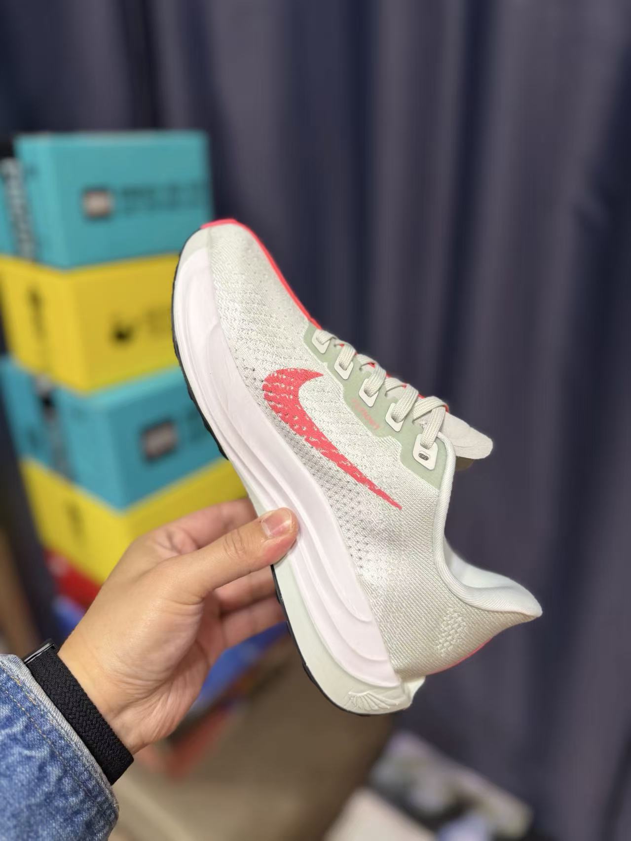 Nike Zoom Pegasus in White/Red: Iconic Velocity