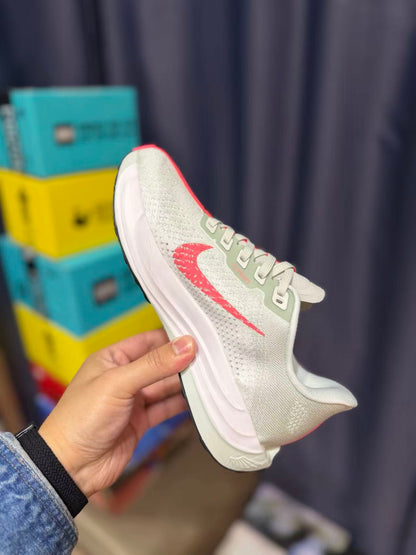 Nike Zoom Pegasus in White/Red: Iconic Velocity