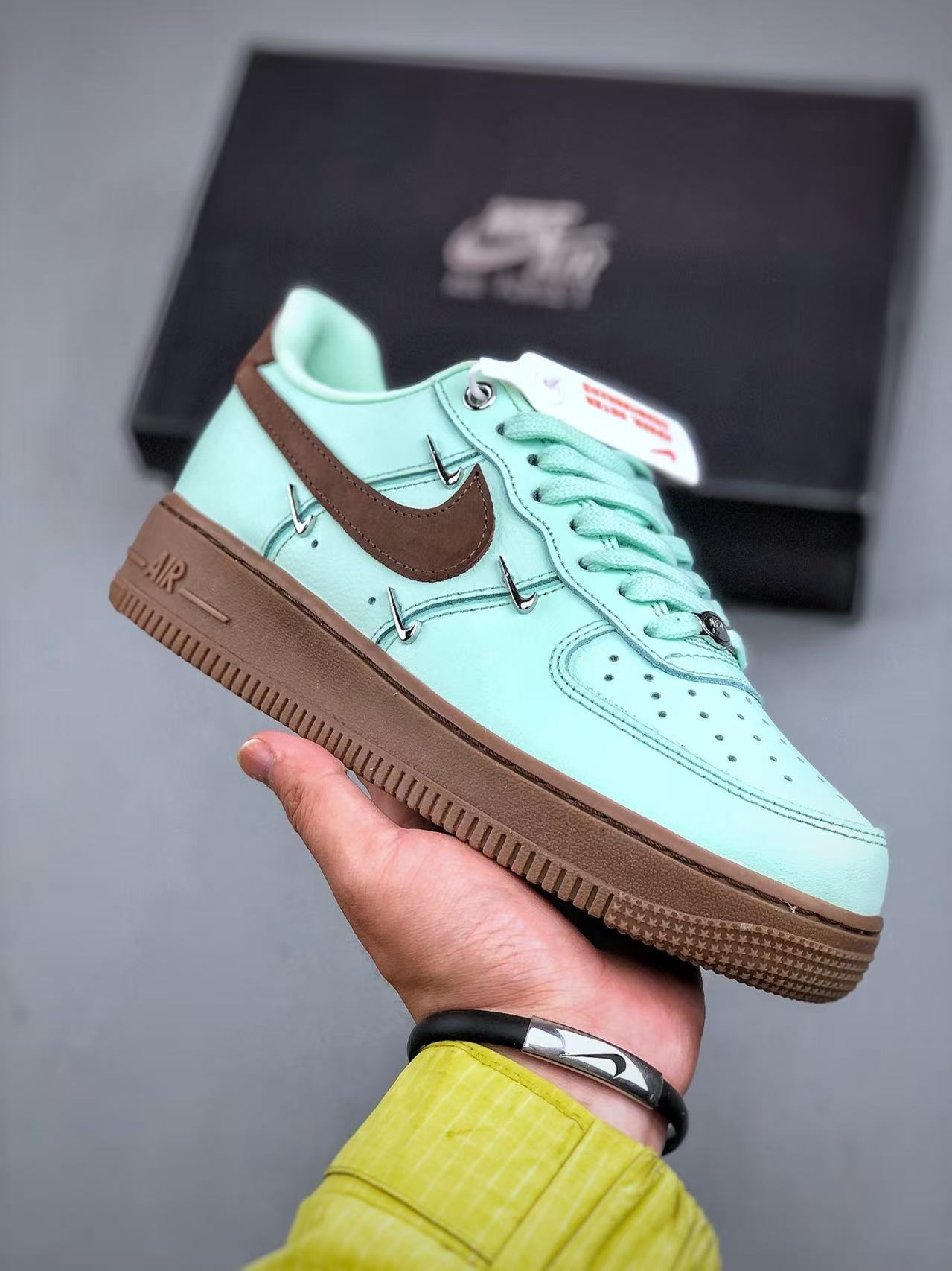 Nike Air Force 1 Low '07 "Green/Brown Mini Swoosh" – Earthy Vintage Style