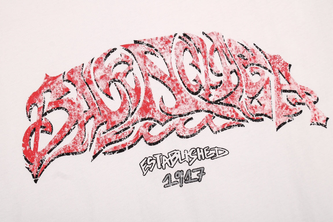 Ba*len*cia*ga graffiti logo t-shirt