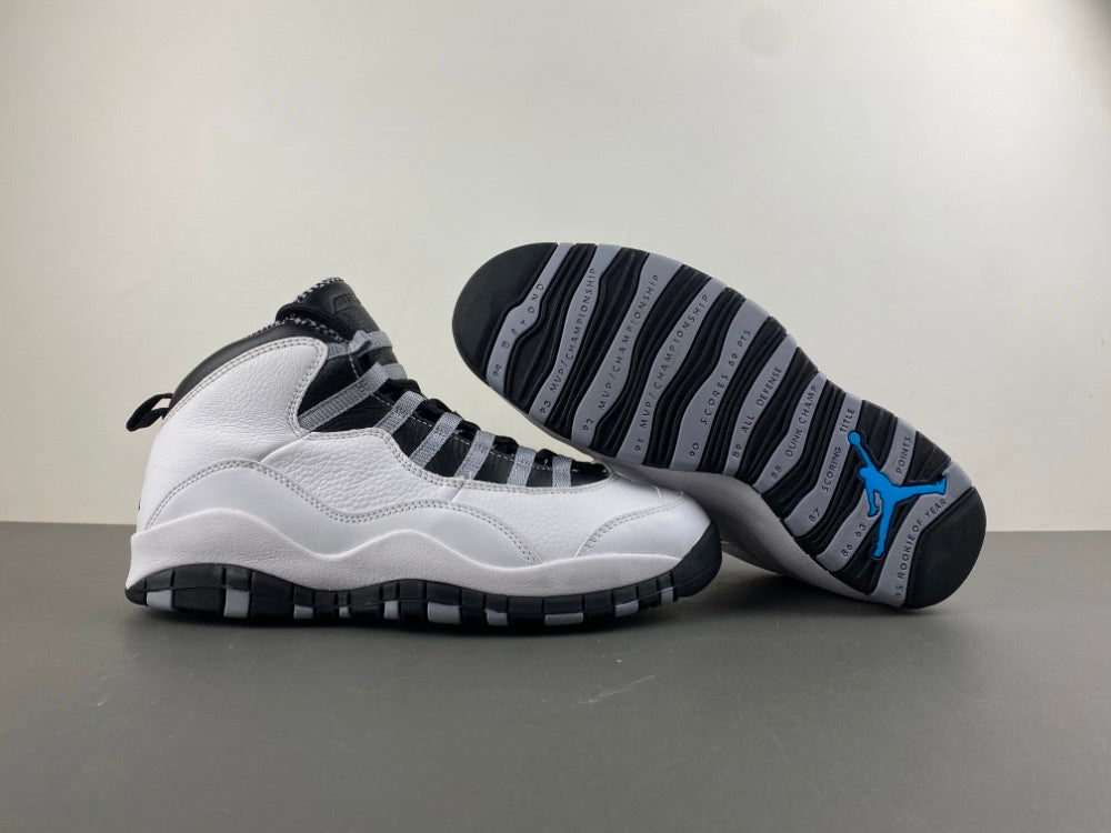 Air Jordan X Retro "White / Black / Jade Grey"