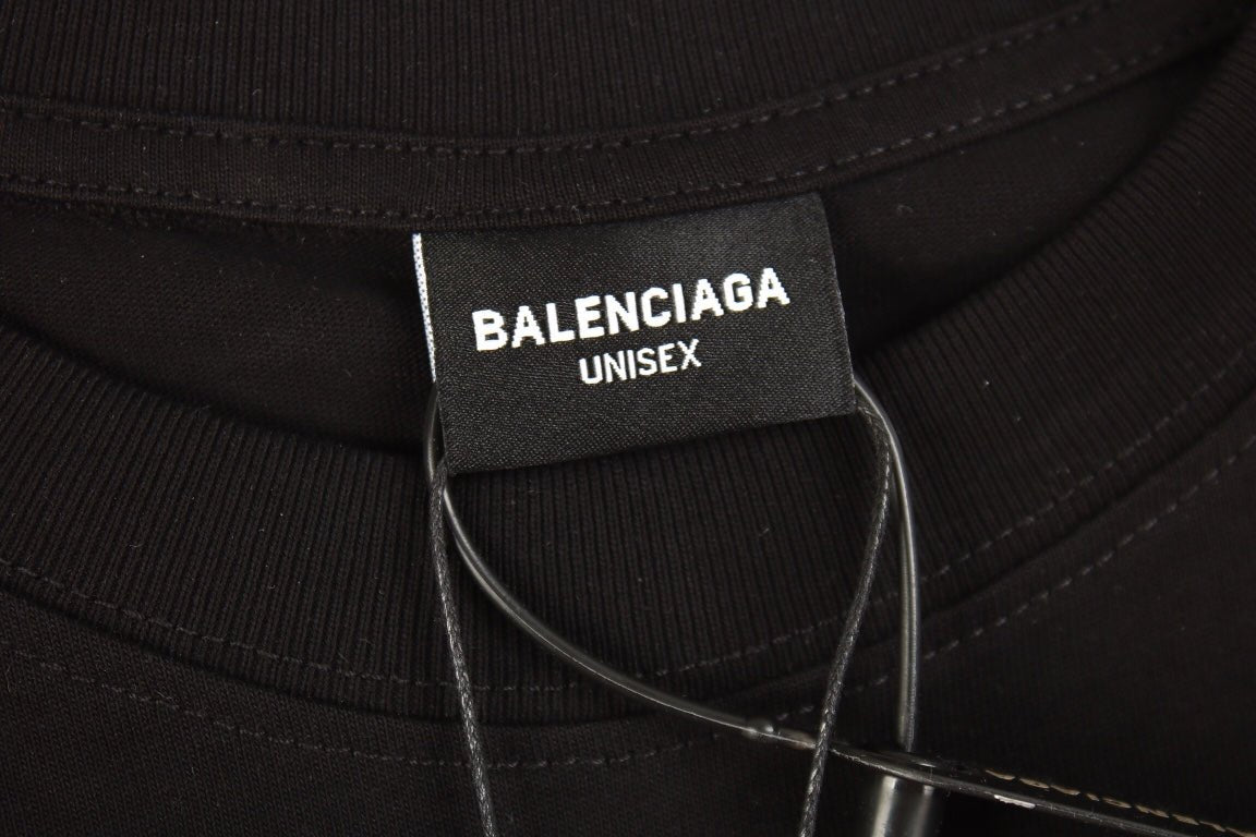 Balenciaga Allover Logo Print T-Shirt - Prime Reps