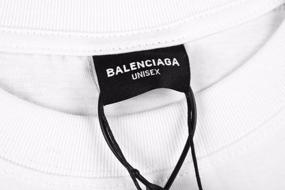 Balenciaga Allover Logo Print T-Shirt - White - Prime Reps