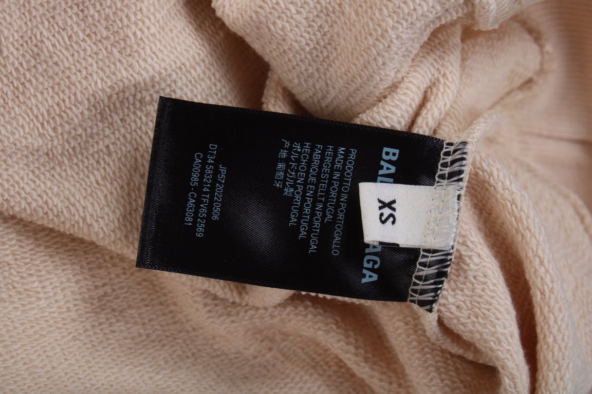 Balenciaga Beige Multilogo Hoodie - Prime Reps