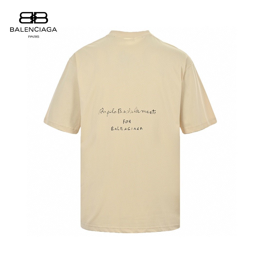 Balenciaga Beige T-Shirt with Musical Notes - Prime Reps