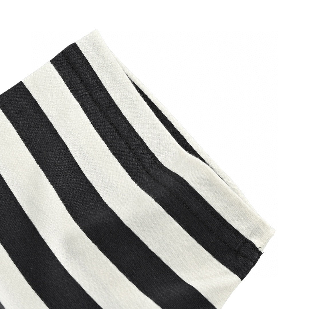 Balenciaga Black and White Striped T-Shirt - Prime Reps