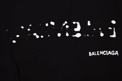 Balenciaga Black Distorted Logo Hoodie - Prime Reps