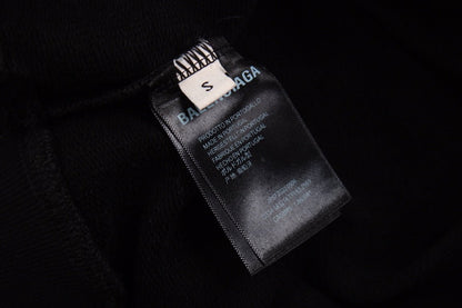 Balenciaga Black Distorted Logo Hoodie - Prime Reps