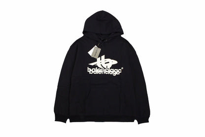 Balenciaga Black Graphic Hoodie - Prime Reps