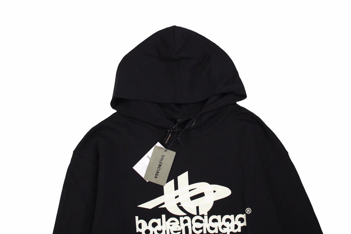 Balenciaga Black Graphic Hoodie - Prime Reps