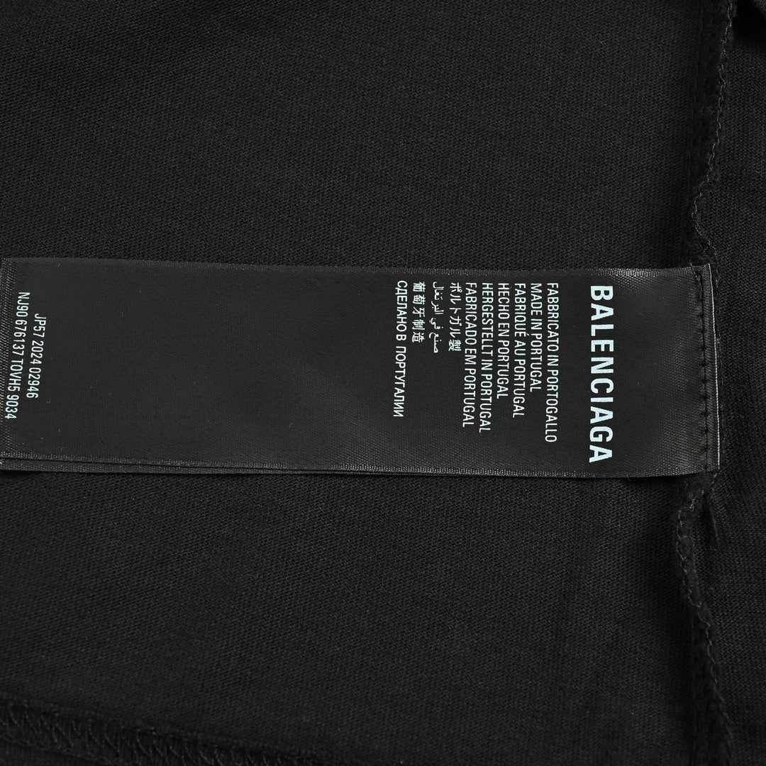 Balenciaga Black Graphic T-Shirt - Prime Reps