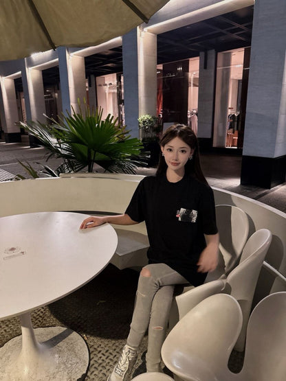 Balenciaga Black Graphic T-Shirt - Prime Reps