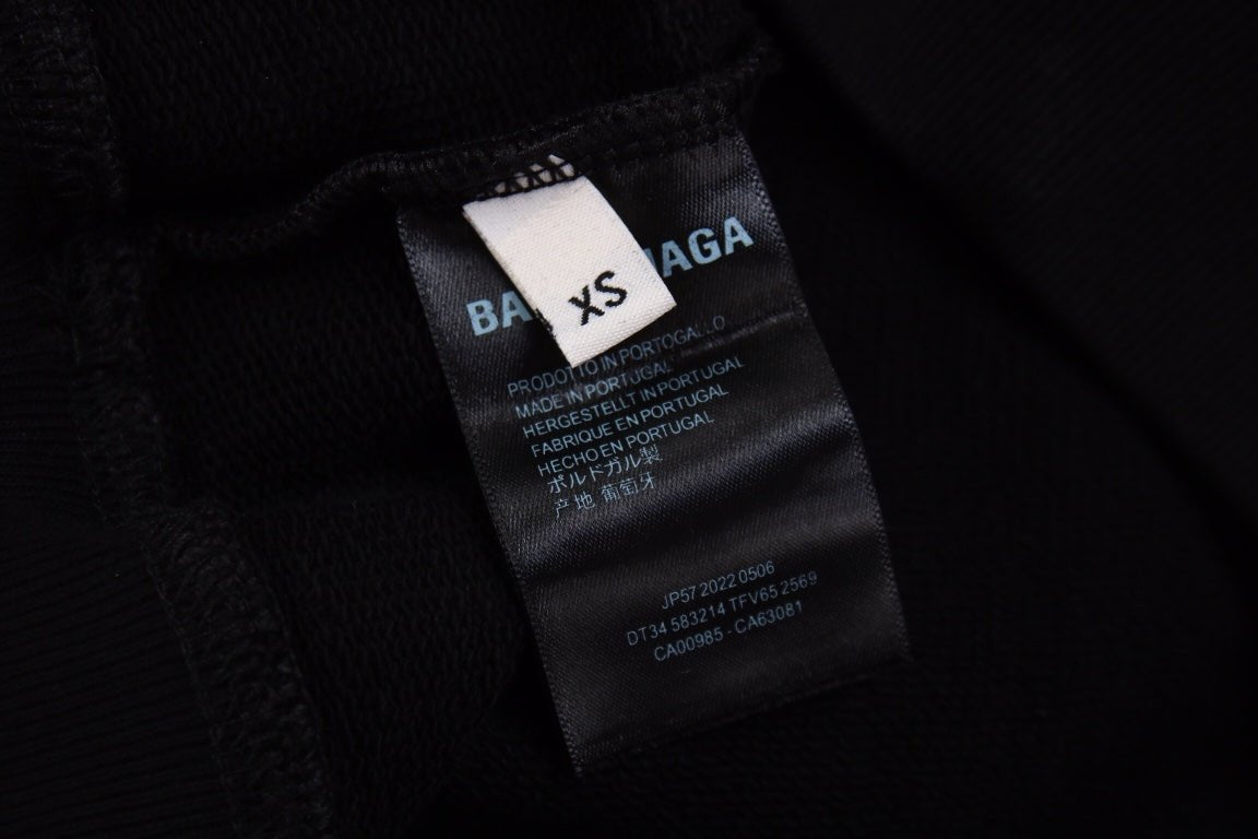 Balenciaga Black Multilogo Hoodie - Prime Reps