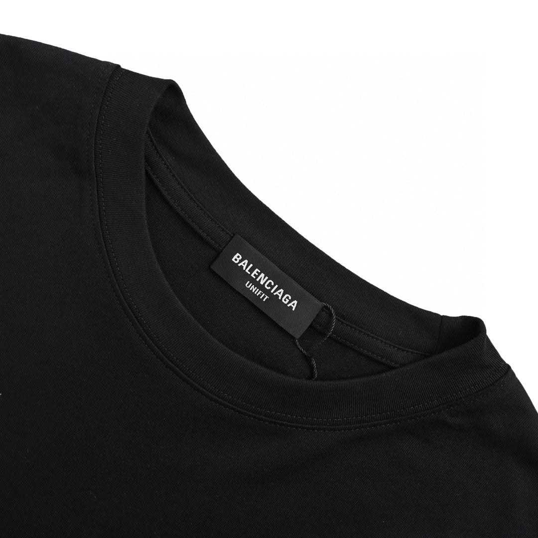 Balenciaga Black T-Shirt with Bold Graphic - Prime Reps