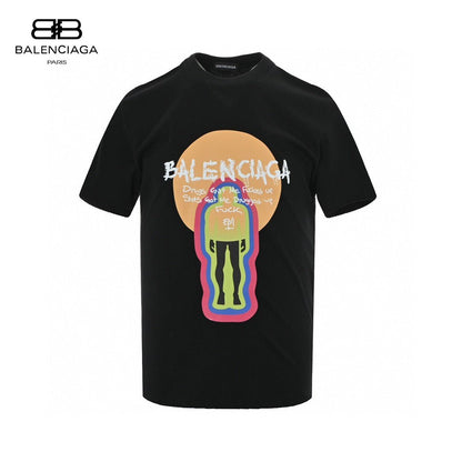 Balenciaga Black T-Shirt with Graphic Design - Prime Reps