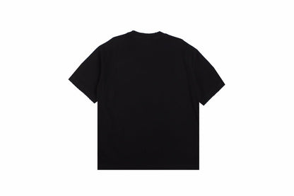 Balenciaga Black T-shirt with Metallic Print Design - Prime Reps