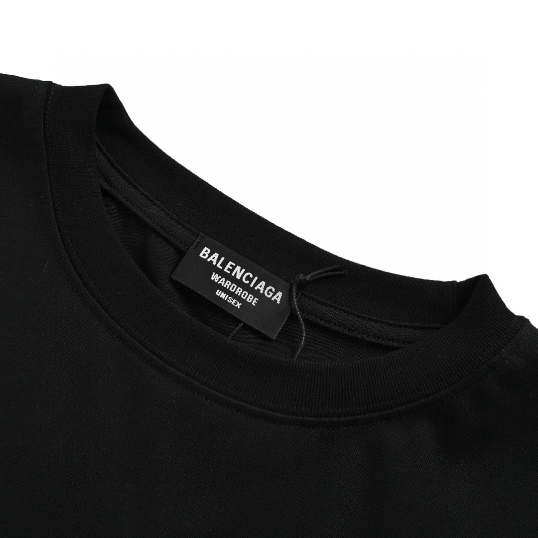 Balenciaga Black T-Shirt with Mountain Graphic - Prime Reps