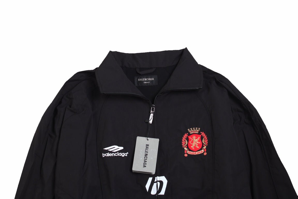 Balenciaga Black Zip - Up Track Jacket - Prime Reps