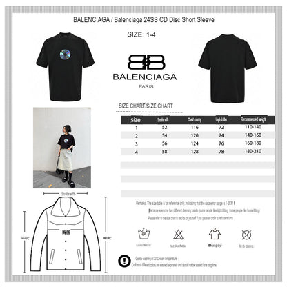 Balenciaga CD Graphic Black T-Shirt - Prime Reps