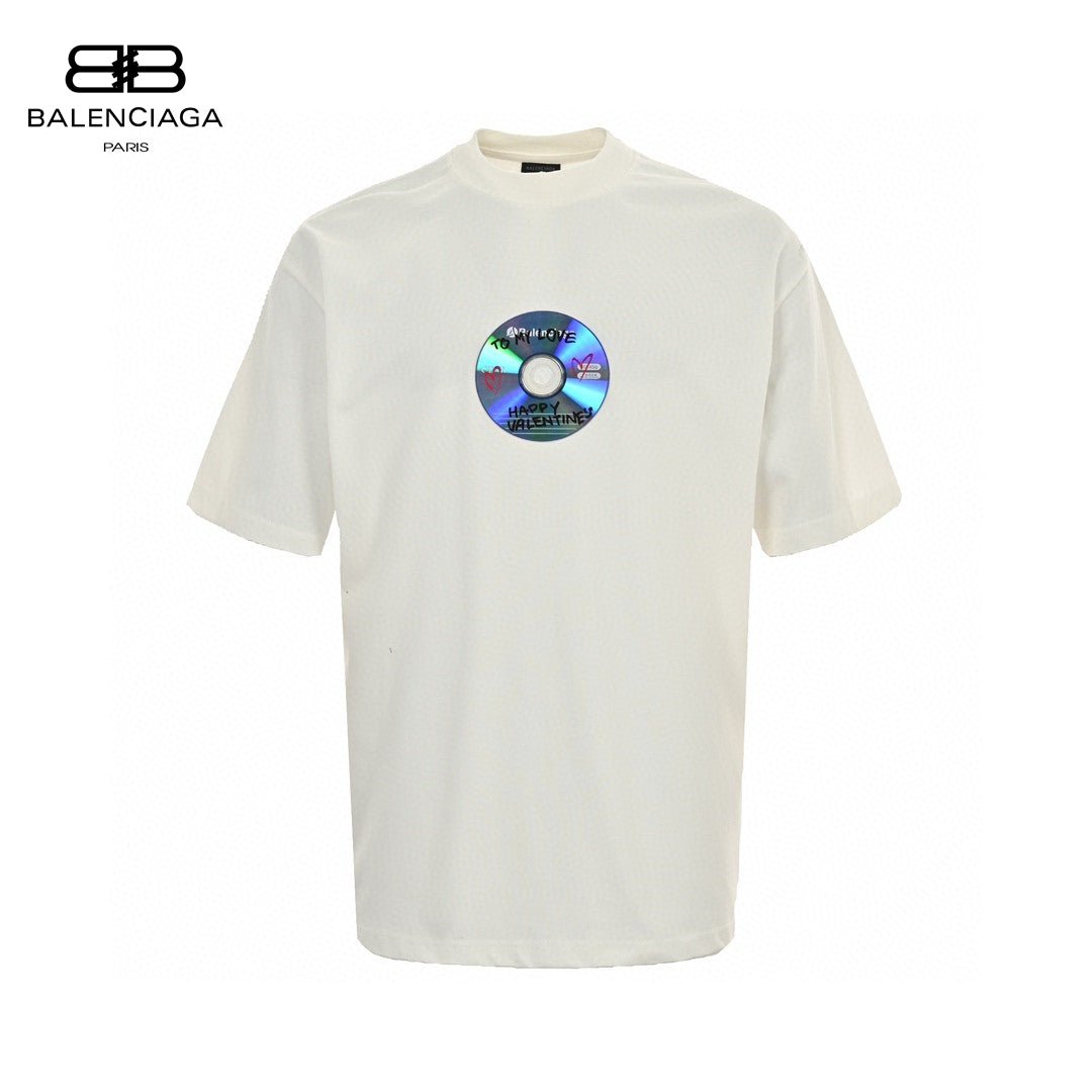 Balenciaga CD Graphic White T-Shirt - Prime Reps