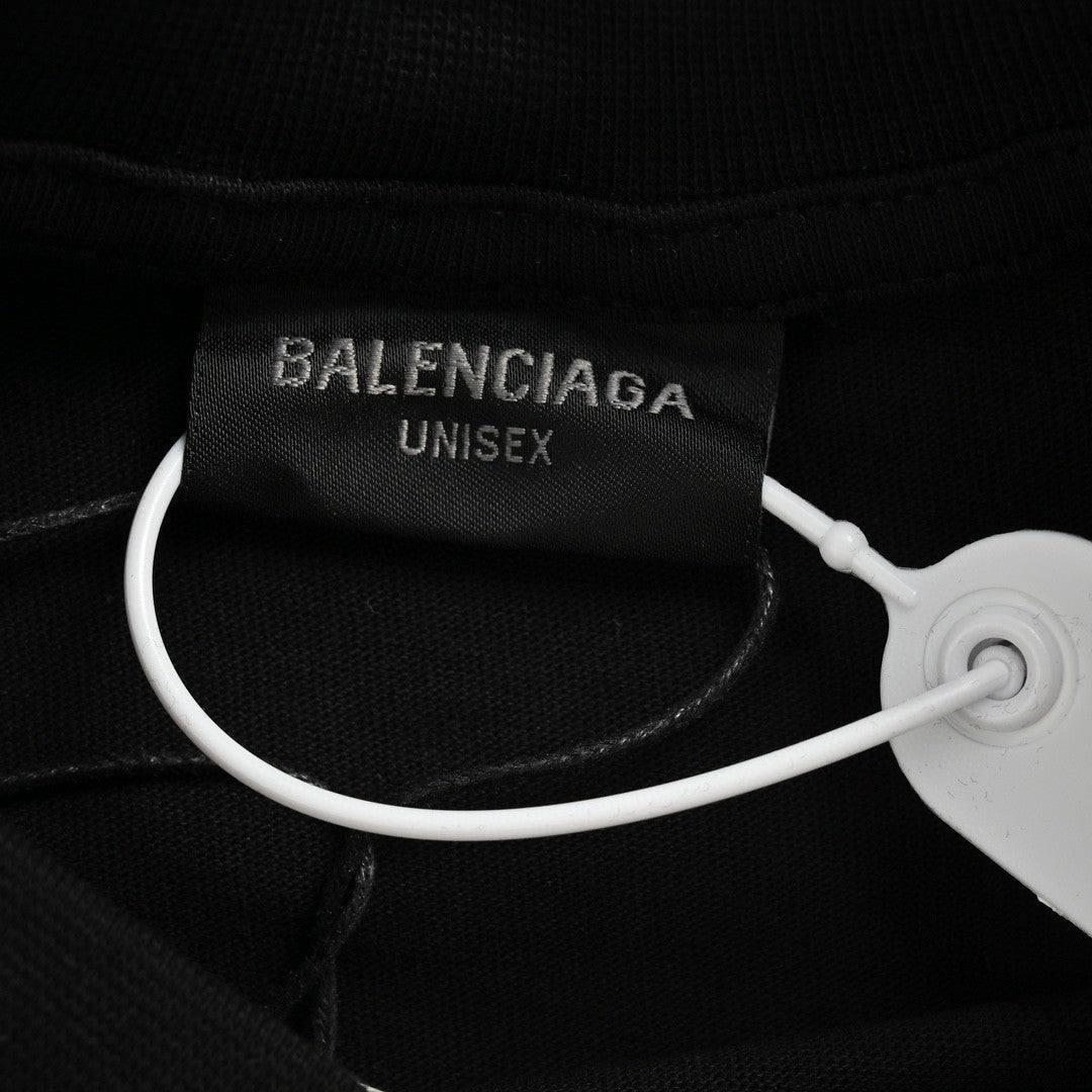 Balenciaga Cracked Logo T-Shirt (Black) - Prime Reps