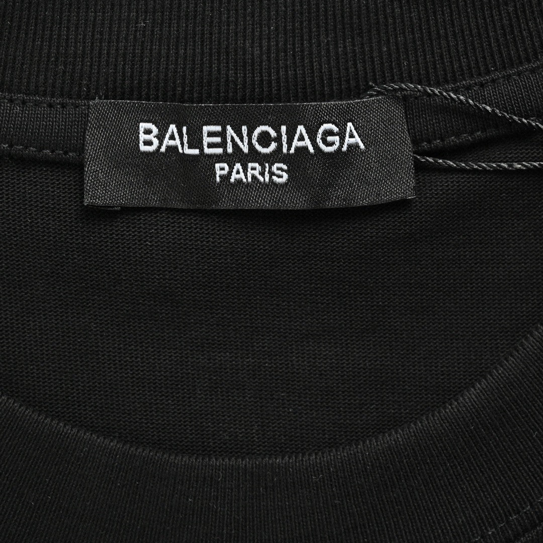 Balenciaga Crystal Logo T-Shirt in Black - Prime Reps