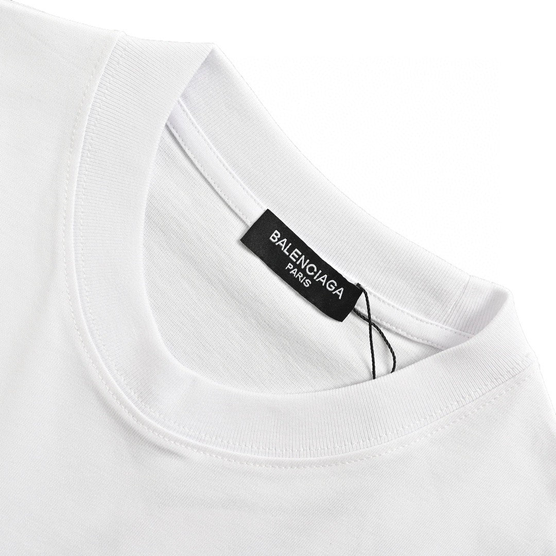 Balenciaga Crystal Logo T-Shirt in White - Prime Reps