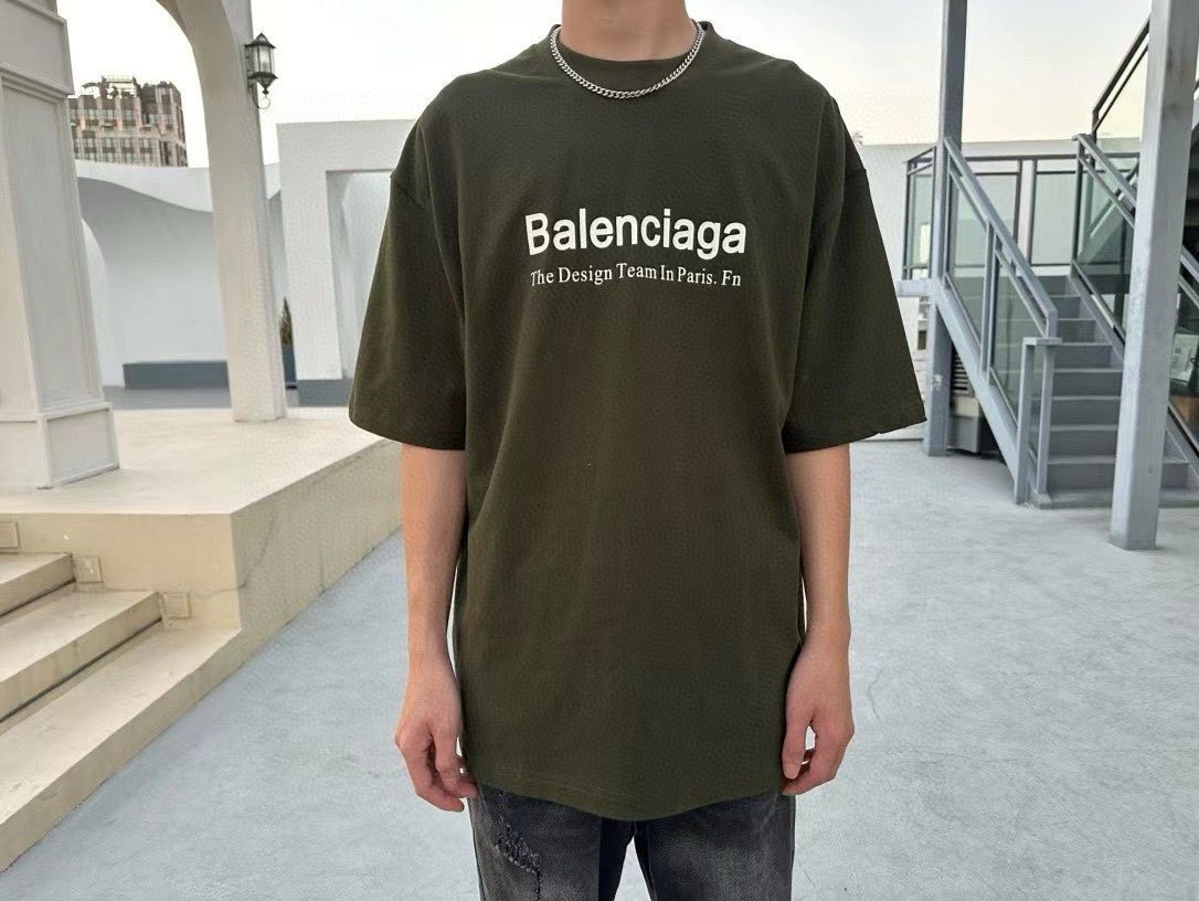 Balenciaga Design Team T-Shirt (Olive Green) - Prime Reps