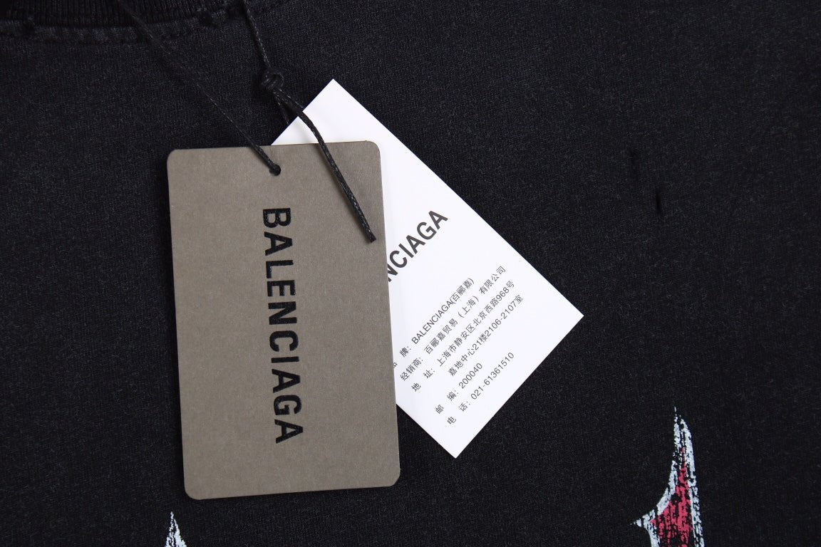 Balenciaga "Devil's Eiffel Tower" Graphic T-Shirt - Prime Reps