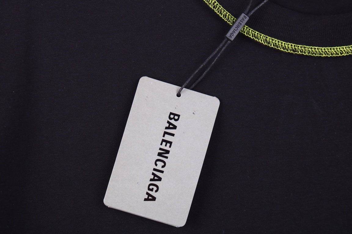 Balenciaga Digital Age Logo T-Shirt - Black - Prime Reps