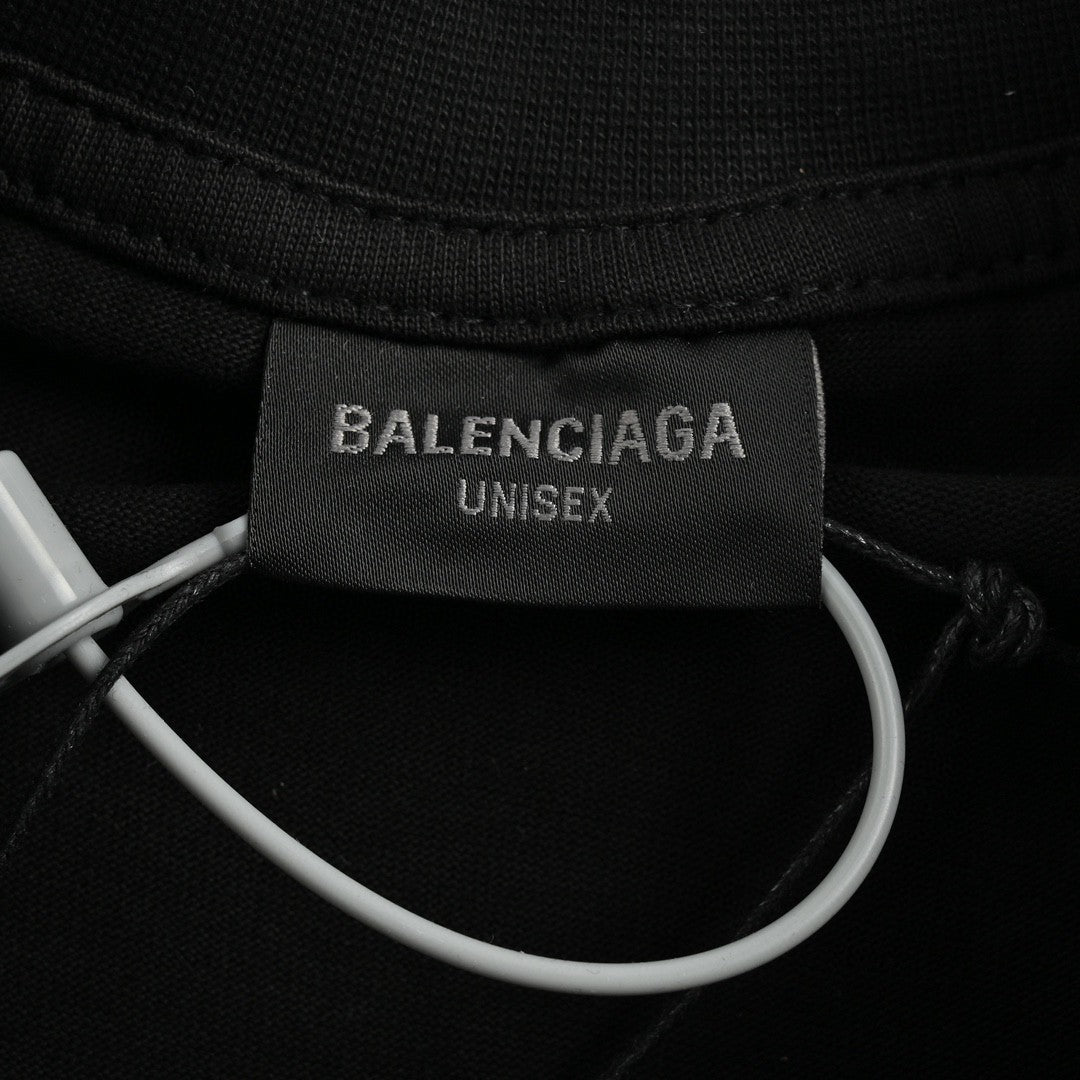 Balenciaga Distorted Logo T-Shirt (Black) - Prime Reps