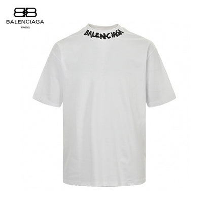 Balenciaga Distorted Logo T-Shirt (White) - Prime Reps