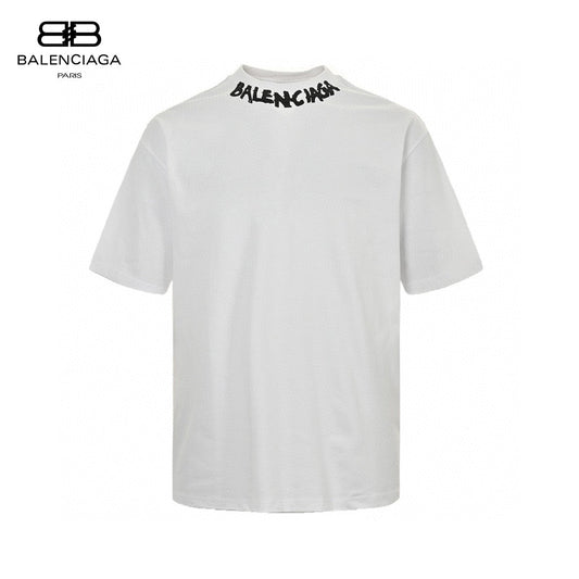 Balenciaga Distorted Logo T-Shirt (White) - Prime Reps