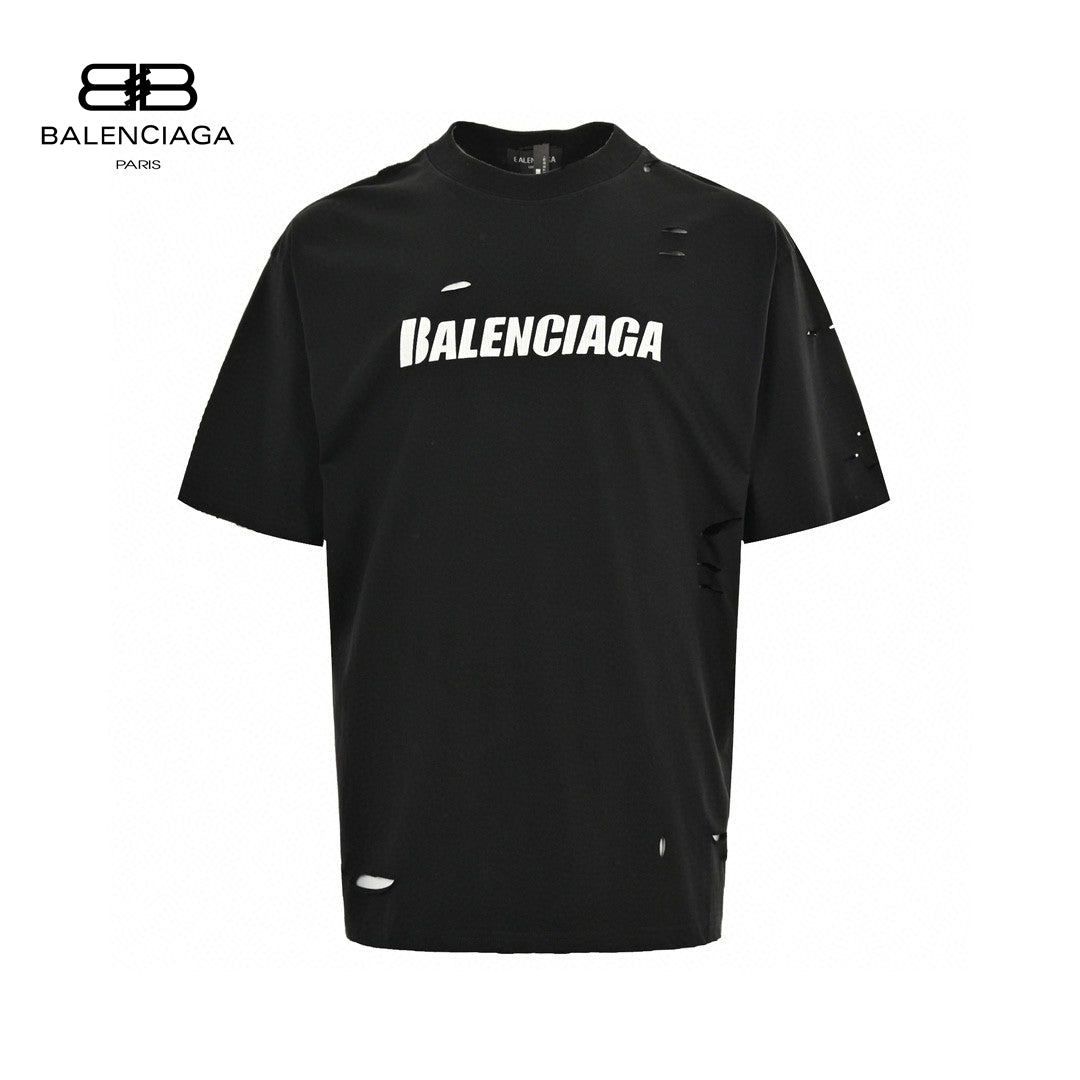 Balenciaga Distressed Logo T-Shirt - Prime Reps