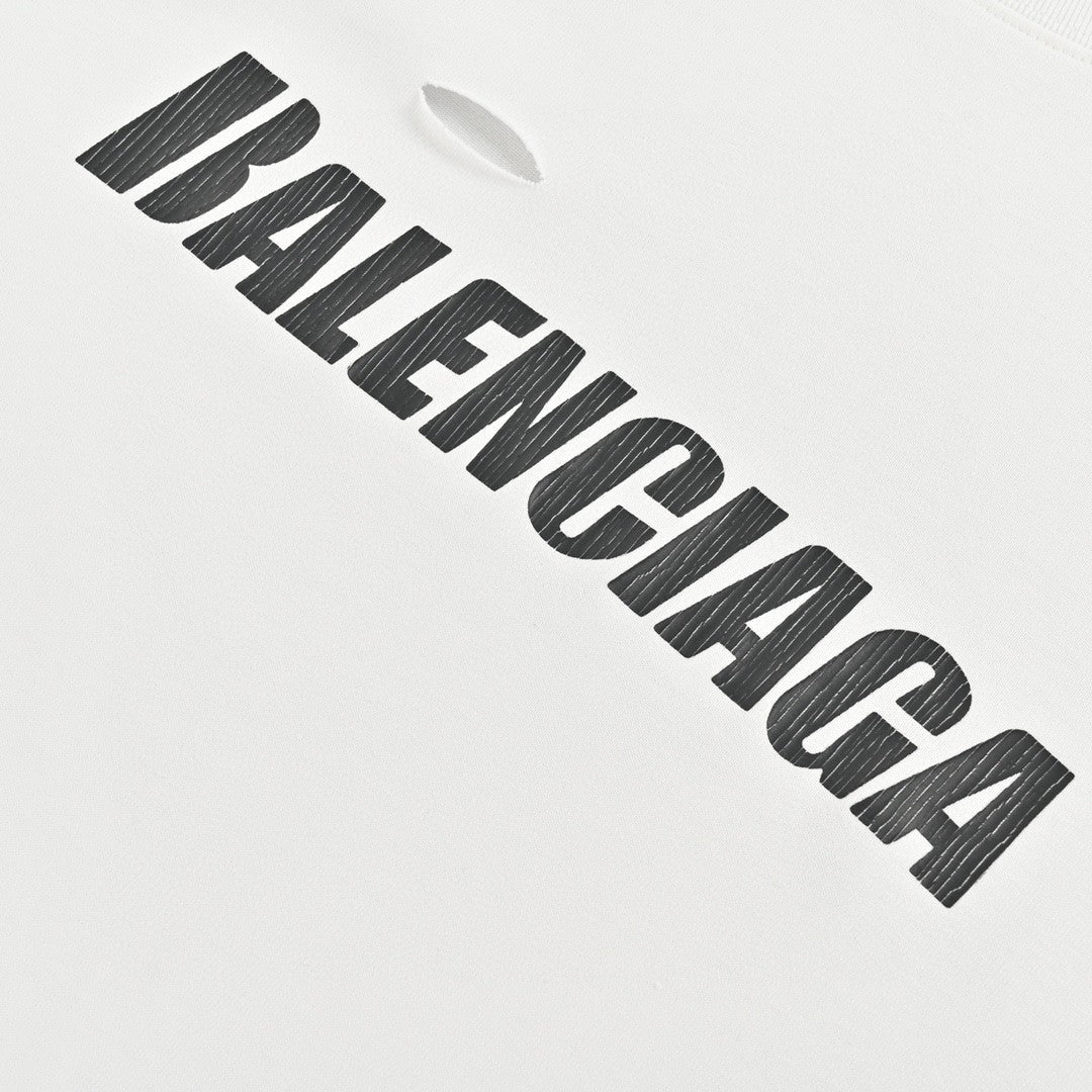 Balenciaga Distressed Logo T-Shirt - Prime Reps