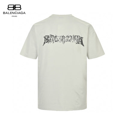 Balenciaga Distressed Logo T-Shirt in White - Prime Reps