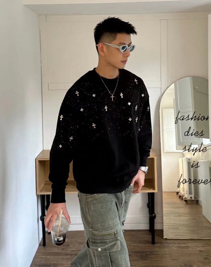 Balenciaga Embellished Sweatshirt - Black - Prime Reps