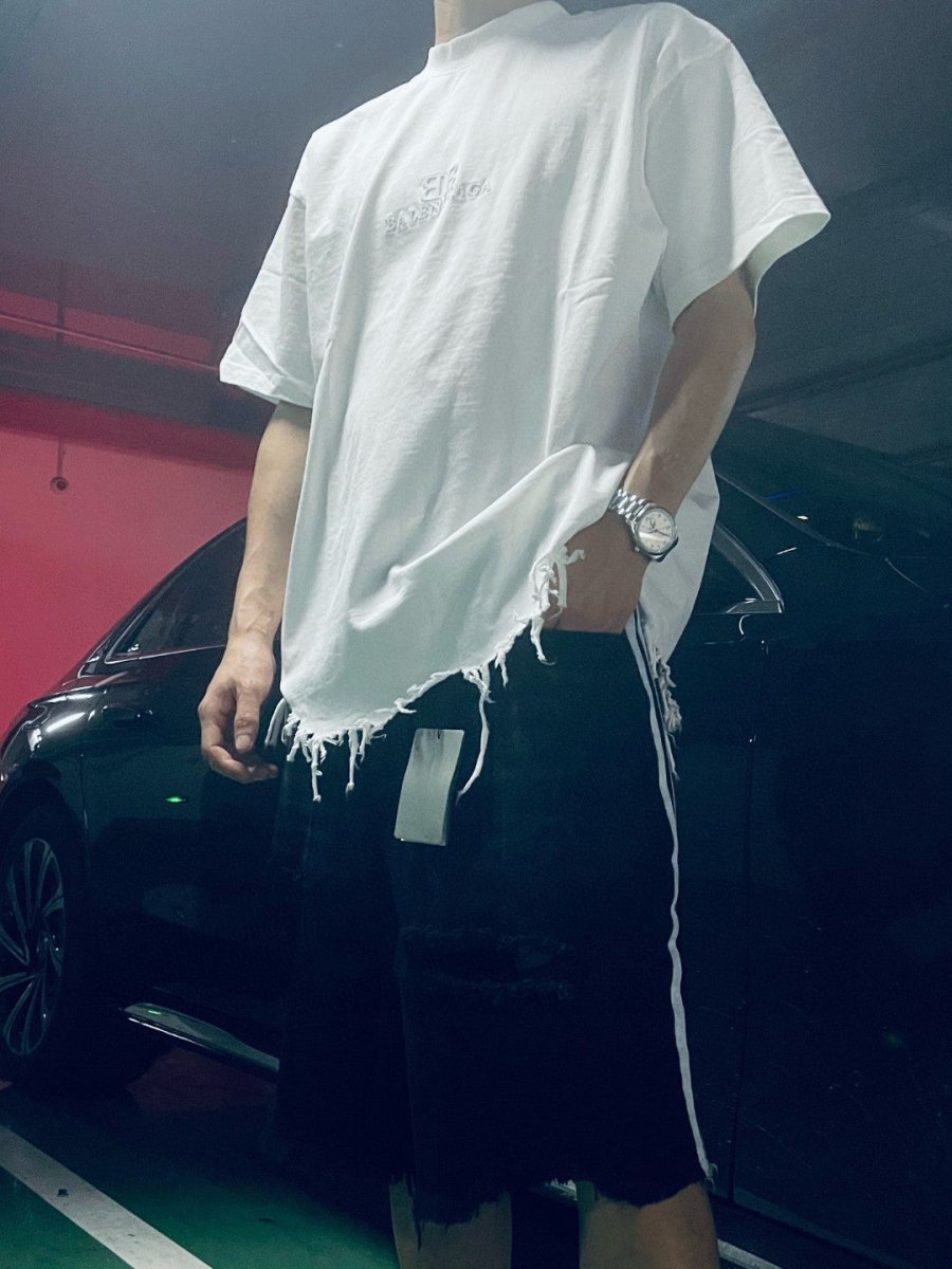 Balenciaga Fringe Hem T-Shirt - Prime Reps