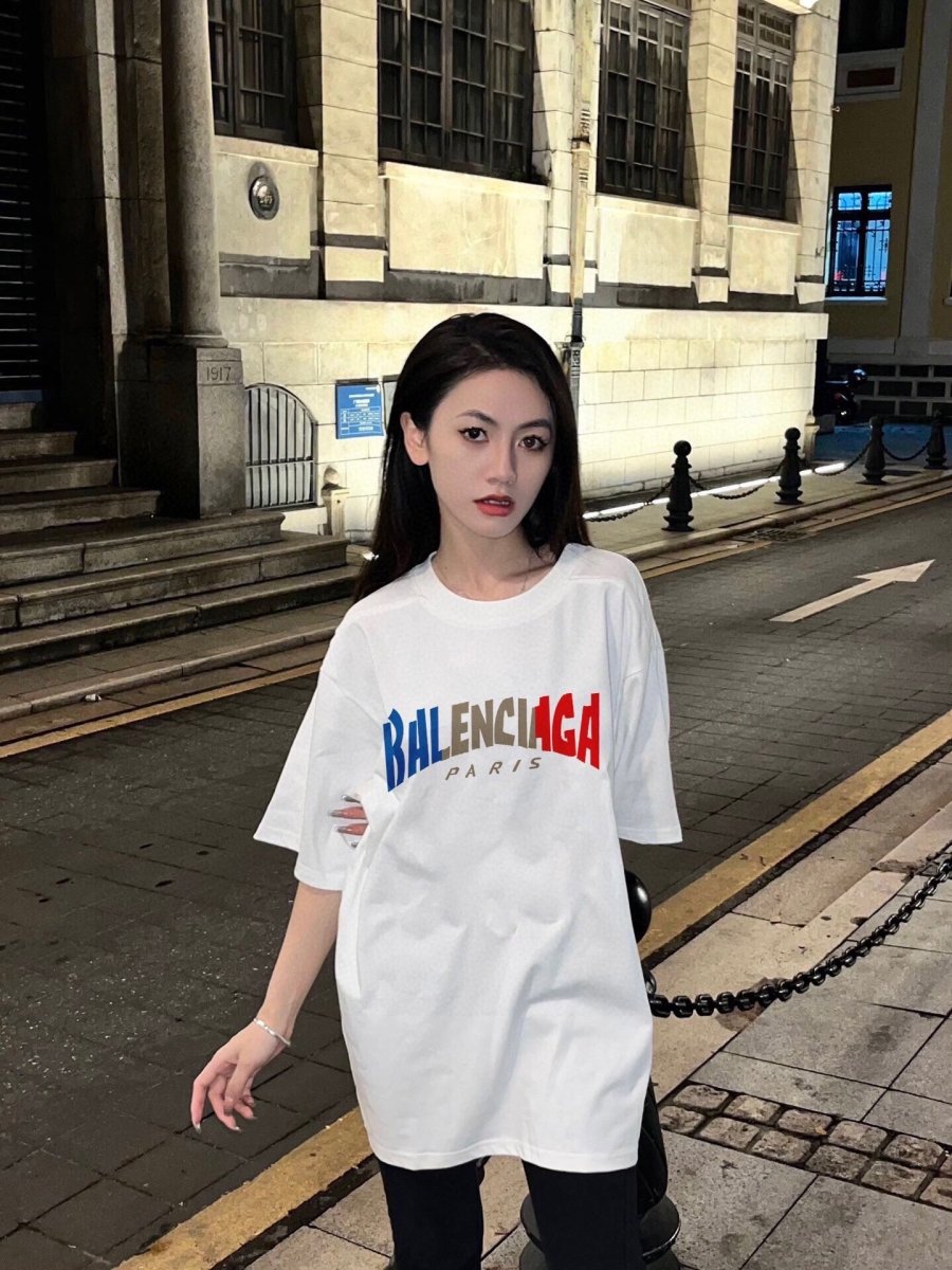 Balenciaga Gradient Logo T-Shirt (White) - Prime Reps