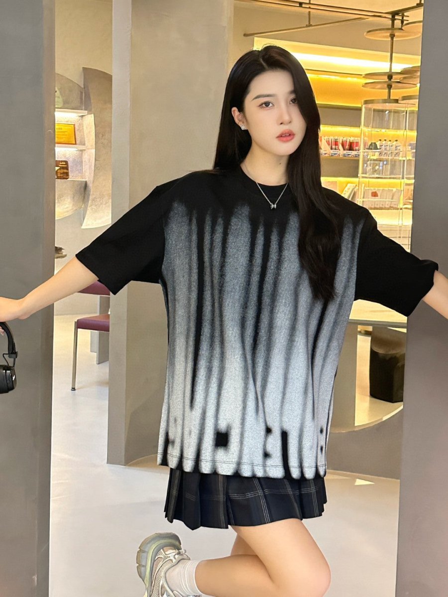 Balenciaga Gradient Stripe Black T-Shirt - Prime Reps