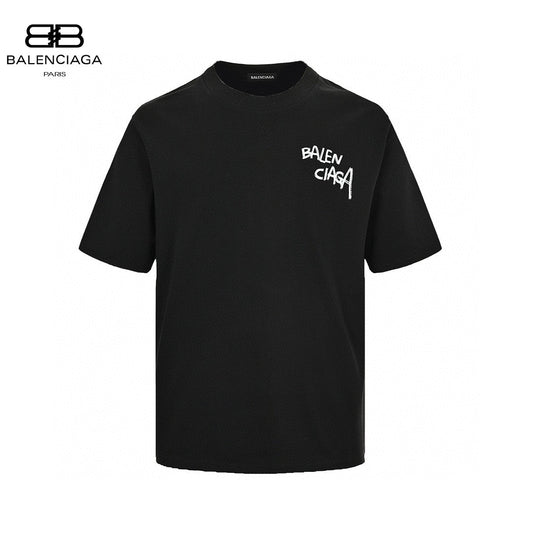 Balenciaga Graffiti Logo Black T-Shirt - Prime Reps