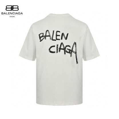 Balenciaga Graffiti Logo White T-Shirt - Prime Reps