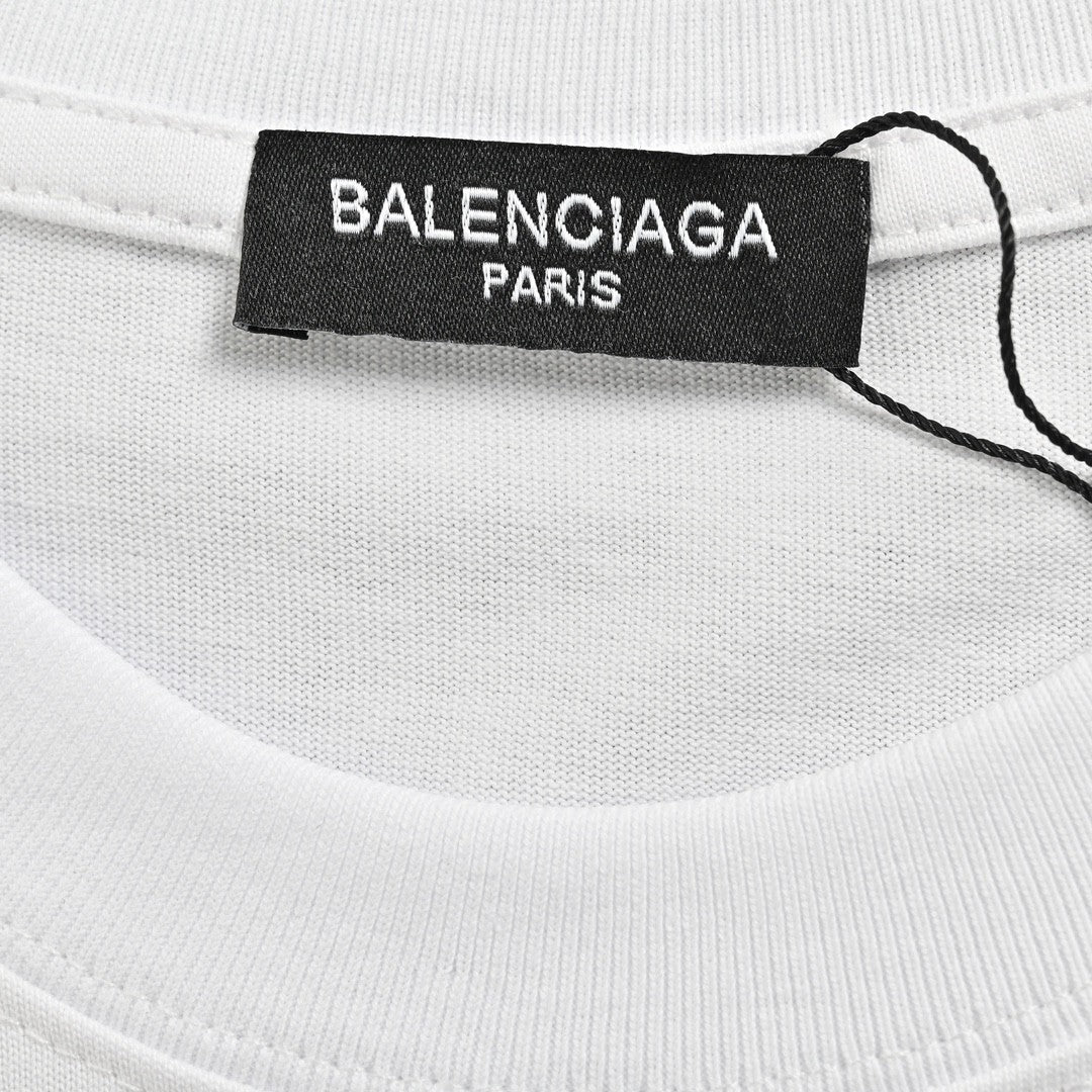 Balenciaga Graphic Logo T-Shirt (White) - Prime Reps