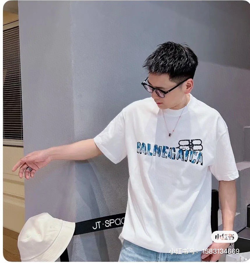 Balenciaga Graphic Logo T-Shirt (White) - Prime Reps