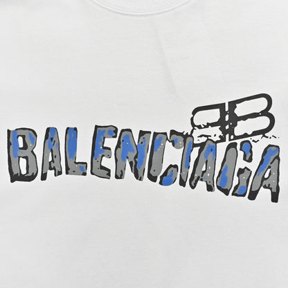 Balenciaga Graphic Logo T-Shirt (White) - Prime Reps