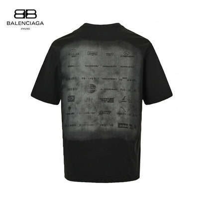 Balenciaga Graphic Print T-Shirt (Black) - Prime Reps