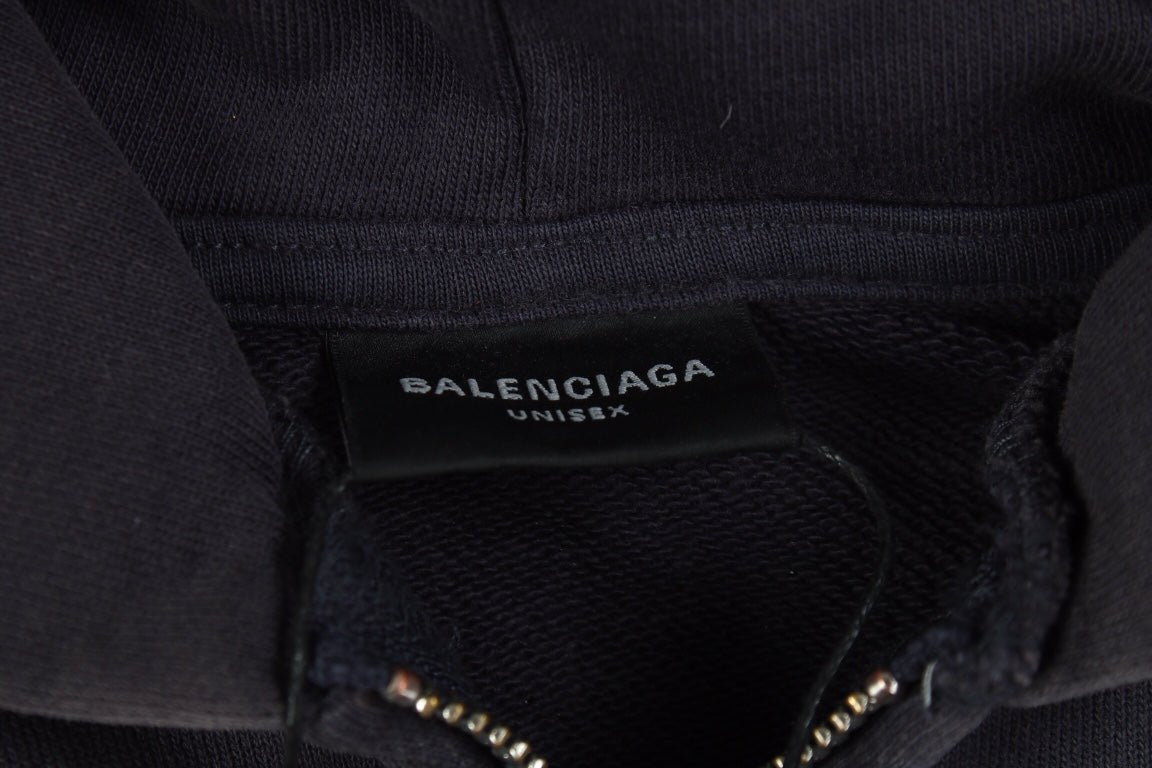 Balenciaga Gray Zip - Up Hoodie - Prime Reps