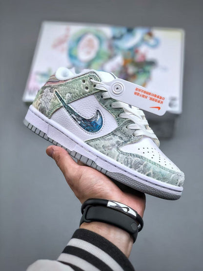 Nike Dunk Low “Ao Bing” Dragon Scale &amp; Pony Hair – Mythical Craftsmanship