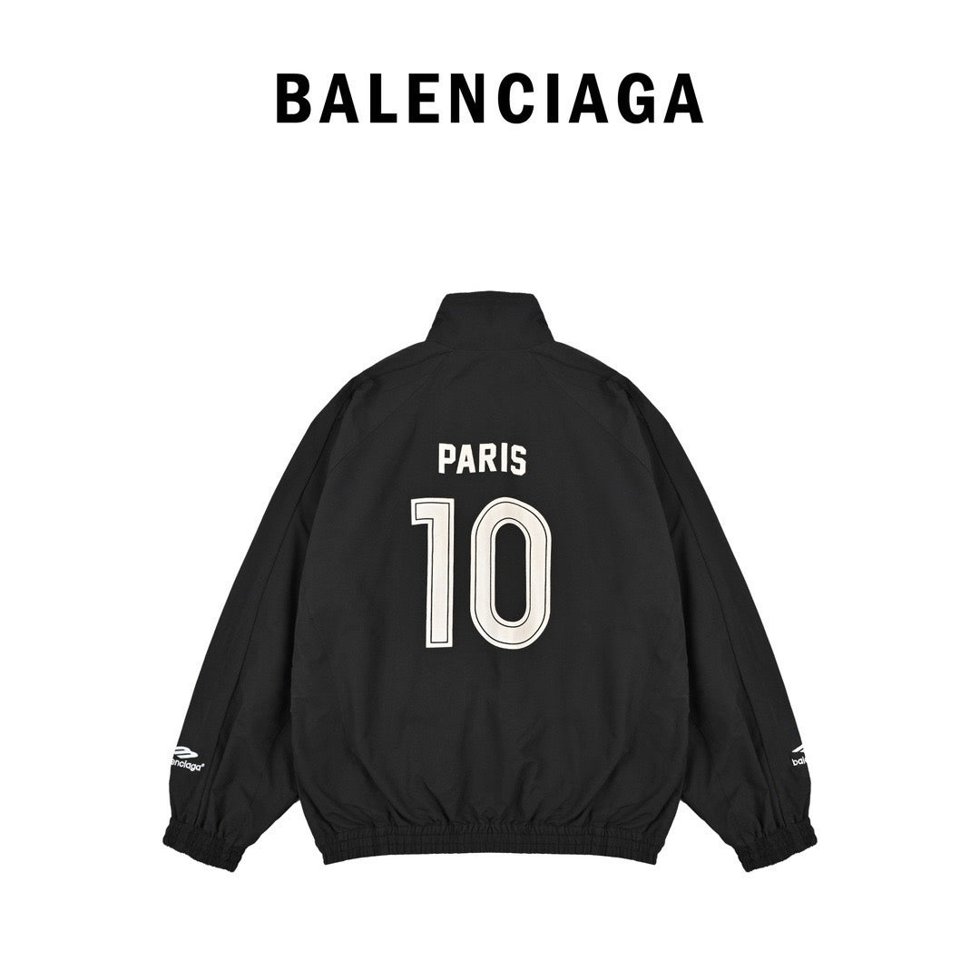 Balenciaga Black Zip-Up Track Jacket