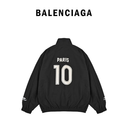 Balenciaga Black Zip-Up Track Jacket